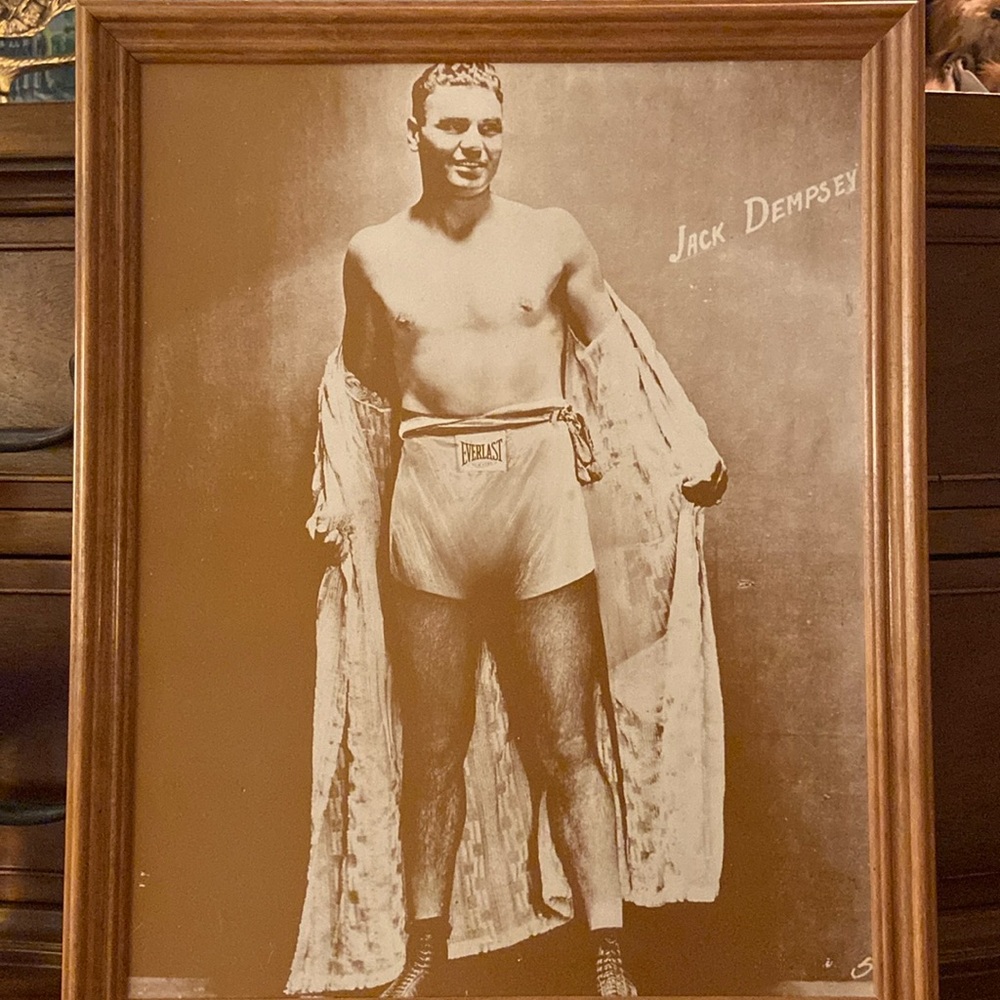 Vintage Jack Dempsey Everlast framed print 12 x 15